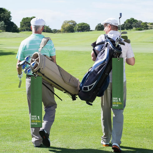 Swing Swear Look for Embroidered Green Golf Towel, Funny Towels for Golf Bags with Clip, Gift for Grandpa Dad Golfer