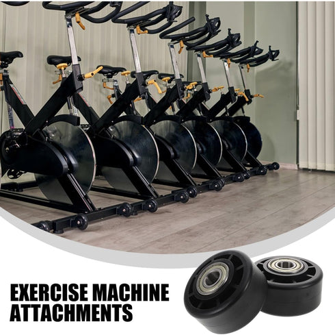 2-Pack 2.75X2.75X1.18In Fitness Equipment Wheel Durable Plastic Roller Wheel Replacement for Exercise Bikes Treadmills