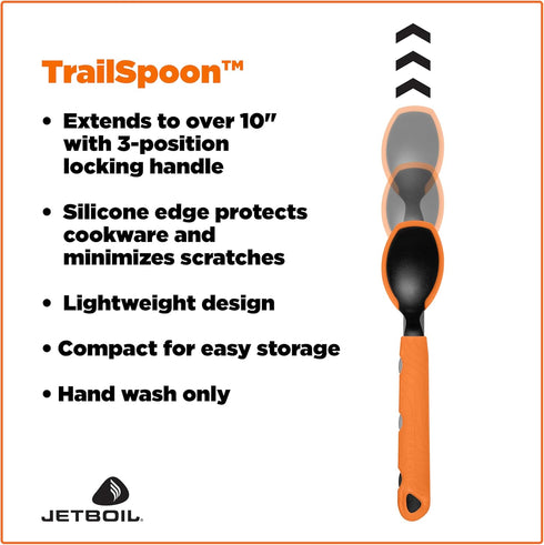 Jetboil TrailSpoon, Extendable Backpacking and Camping Spoon