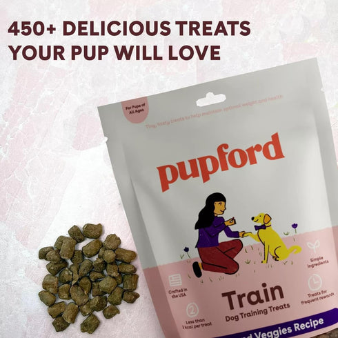 Pupford Freeze Dried Training Treats for Dogs & Puppies, 240+ Bites (Turkey & Veggies, 5 oz)