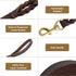 Guiding Star Leather Dog Leash 5ft, Heavy Duty Braided Handmade Leather for Large & Medium Dogs (5ftx3/4inch, Brown)