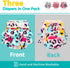 3 Pack Washable Dog Diapers Female Reusable Premium Highly Absorbent Doggie Diapers, Flexible Puppy Diapers, Durable