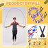 16-foot Zubebe Double Dutch Jump Ropes Bulk Segmented Skipping Colorful Beaded Ropes for Kids Adults Fitness Physical