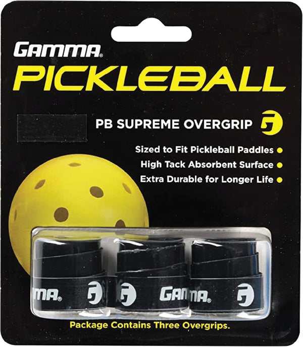 GAMMA Pickleball Supreme Overgrip, Easy to Apply Grip Tape for Paddles, Multiple Color