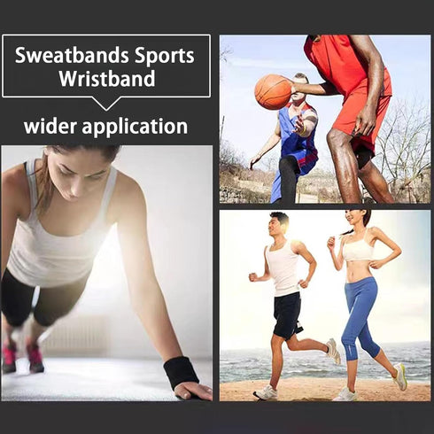 Fecawd Wristbands Sweatbands for Men & Women, Breathable Tennis Wrist Bands Absorbent Sweat Band Multiuse Wristband