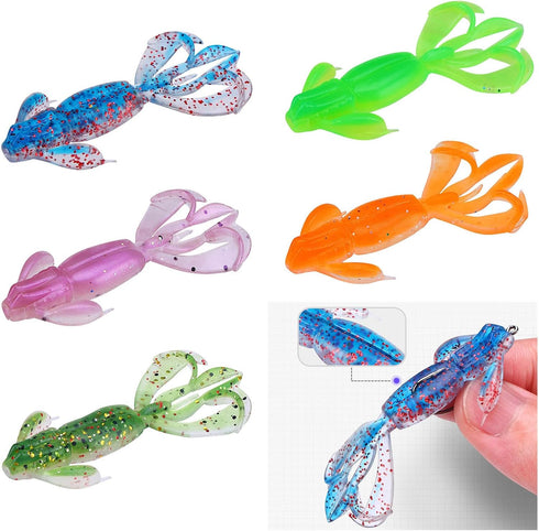 BAIMOQI 10PCS Realistic Shrimp Lures Flexible Construction Rhythm Meditative for Attraction