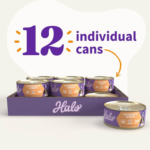 Halo Adult Dog Chicken Stew, 5.5 oz. Can (Pack of 12)