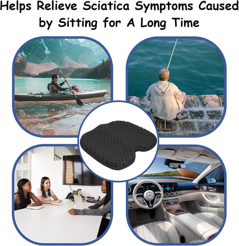 NEW-Vi Anti-Slip Kayak Seat Cushion - Waterproof Thicken Gel Pad for Sit in Kayak Chair Accessories
