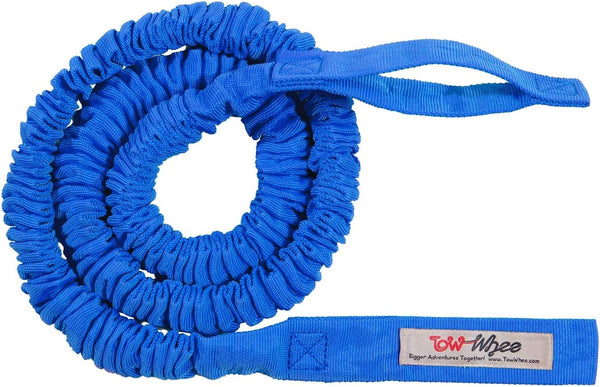 Winter/All-Season EZ Tab Bike Bungee Tow Rope for Bikes, E-Bikes, Skiing | MTB & Cycling Stretch Pull Strap