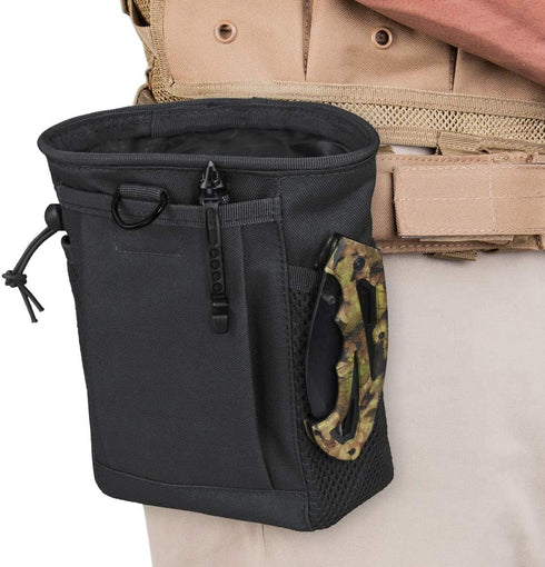 LIVANS Tactical Molle Dump Pouch, Adjustable Magazine Recovery Pouch for Airsoft Paintball Hunting Gear
