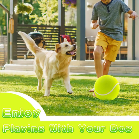 Giant 9.5" Dog Tennis Ball, Large Pet Toys for Small Medium Large Dogs with Inflating Needles