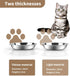 HUOIQUE 10 Pcs Stainless Steel Cat Bowls, 6.2 Inches Whisker Fatigue Cat Dishes for Food and Water