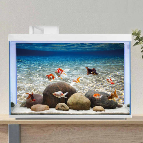 AWERT 72x18 inches Ocean Floor Aquarium Background, Underwater Fish Tank Background
