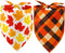 PRITIWEL 2PCS Fall Dog Bandanas Halloween Dog Bandanas Fall Scarf for Boy and
