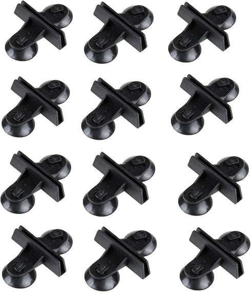 AQUANEAT 12 Pack Aquarium Divider - Black Suction Cup Divider, Plastic Sheet Isolation Holder for Fish Tank