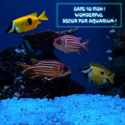 Glow in The Dark Gravel, 300g Fluorescent Decorative Rocks for Fish Tank and Garden Planter