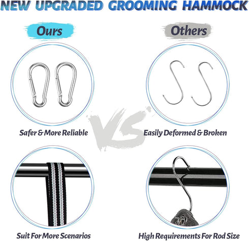 Pet Dog Grooming Hammock Harness for Nail Trimming (XXL 120lb), Dog Sling for Clipping Nails with Clippers & Comb