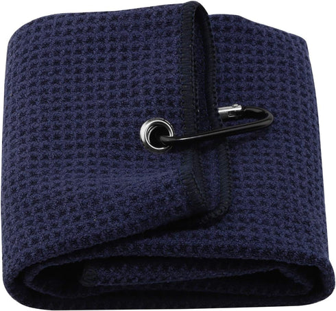 JXGZSO Dad Golf Towel, Embroidered Golf Gift with Clip - Papa Dark Blue