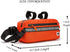 Waterproof Bike Bag, Front Handlebar Bag for Bicycles, Converts to Crossbody Bag (Orange)