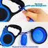 PETIMP Retractable Dog Leash, Lightweight 16FT Claw Print with Folding Bowl, Dispenser, Rubbish Bags for Small Medium