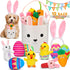 12 Pcs Easter Basket Playset, Easter Dog Toys, Plush Easter Eggs Bunny Shape Stuffed Dog Toy