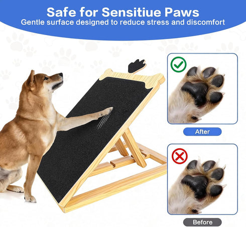 Dog Scratch Board for Nails, Adjustable Nail Filing Board with Mini Handheld Scratch Pad, Dog Nail File Alternative