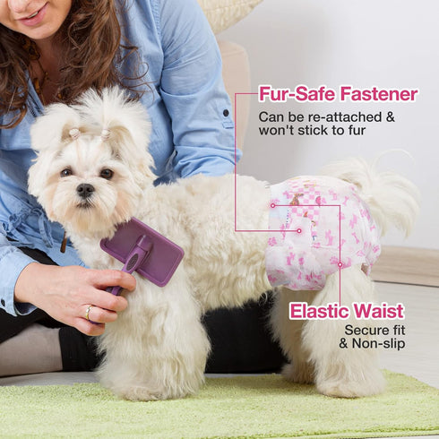 Dono Disposable Dog Diapers Female, Super Absorbent Doggie Diaper, Rapid-Dry Gel Technology Puppy Diapers, Leak-Proof
