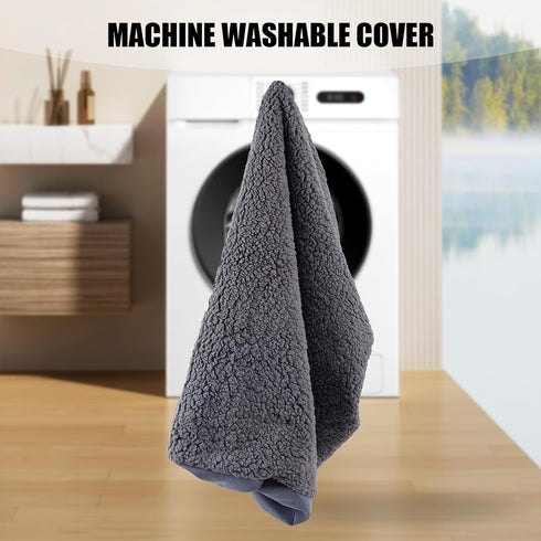 Waterproof Dog Bed Cover - Soft Plush Replacement Washable Cover for Pet Bed, Removable for Dog Crate