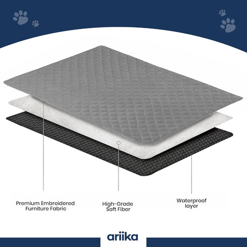 Waterproof Blanket for Dogs, 35" x 35" Anti-Slip Pet Mat Cover for Sofa, Chair, and Furniture Protection