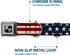 Buckle-Down Americana Rustic Stars & Stripes Seatbelt Buckle Dog Collar - 1" Wide, Fits 15-26" Neck