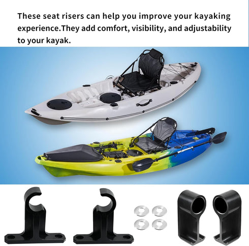 Kayak Seat Risers - Compatible with Lifetime Tamarack Pro, Kenai Pro, Teton Angler Kayaks - Increases Seat Height by 2