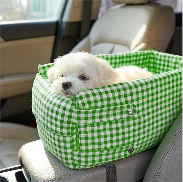 Craedli Center Console Dog Car Seat, Removable Car Armrest Box Pet Booster Seat
