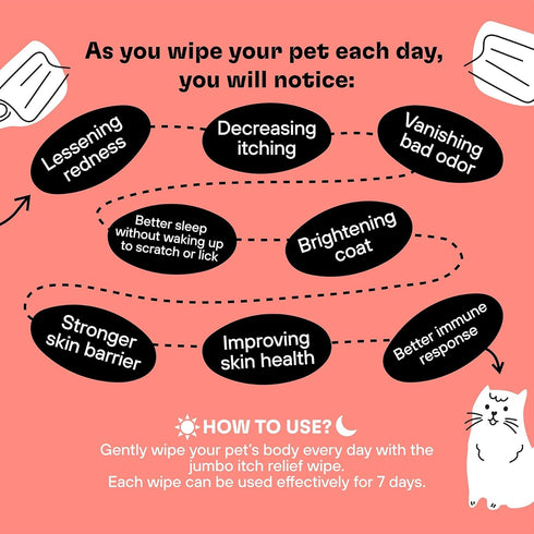 ZOOP XL Pet Wipes for Dogs & Cats – Thick Bath Wipes for Cleaning, Deodorizing, Conditioning, 10 Count