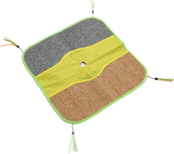 Cat Scratch Play Mat, Cat Crinkle Mat Sisal Multifunctional Safe Interesting for