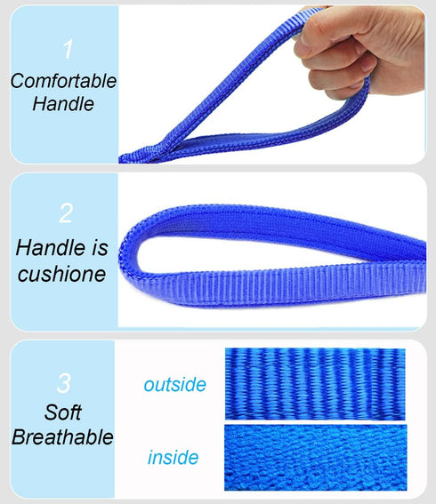 Reflective Dog Leash - Heavy Duty Nylon Braided Rope for Small Medium Large Dogs, Available in 2ft 3ft 4ft 6ft 10ft