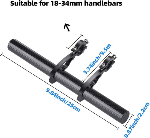 Yizhet Lightweight Bike Handlebar Extender, Durable Double Bracket for Speedometer & Phone Mount