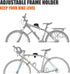 Ibera Bike Wall Mount - Secure Bike Storage up to 18kg with Adjustable Frame Holder & Soft Rubber Cradles