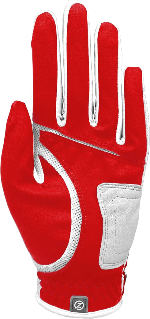 Women's Compression-Fit Synthetic Golf Gloves, Universal Fit by Zero Friction