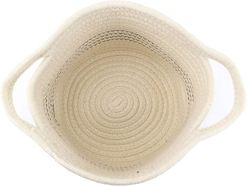 Midlee Small Dog Toy Rope Cotton Basket