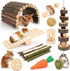 YIXUND Hamster Cage Accessories, 12 Different Chew Toys for Guinea Pig, Chinchillas,