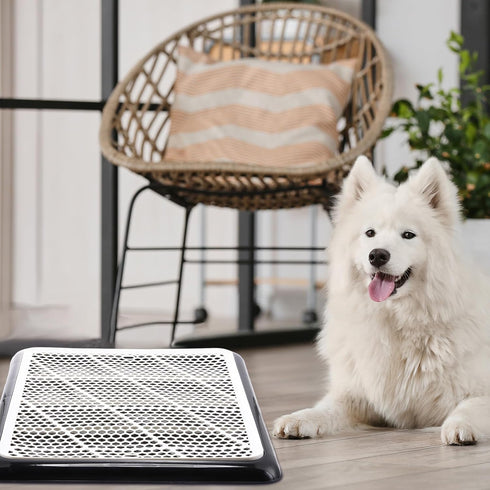 Puppy(Black,25.59 18.9 Inches,1 Mifoci Dog Pee Pad Holder Potty Tray Portable Dog Litter Box Toilet Training for Indoor