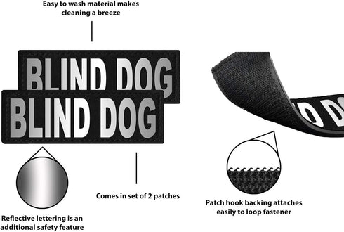 Dogline Removable Patches for Blind Dogs - Large/X-Large