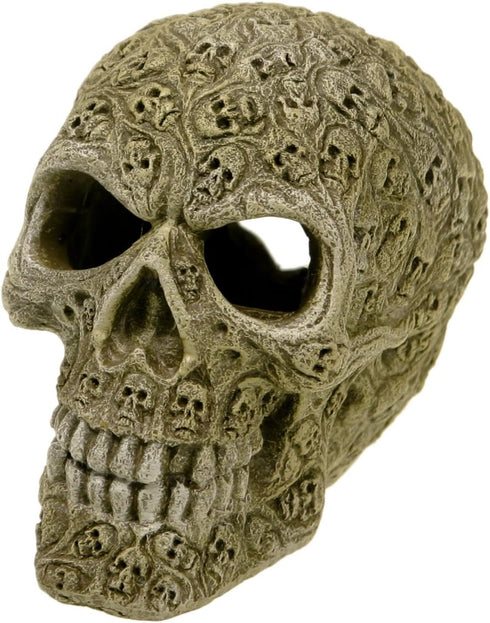 Blue Ribbon EE-339 Haunted Skull Exotic Environments Aquarium Ornament, Small