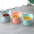 Tilted Cat Food Bowl - Blue Slanted, Whisker Friendly, Anti Vomiting Cat Bowl