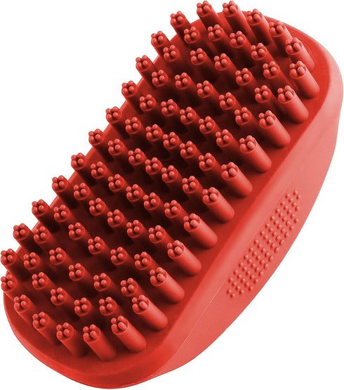 Tuff Pupper Dog Bath Brush, Silicone Pet Hair Remover for Shampooing & Massaging Dogs