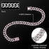 LEIFIDE Dog Chain Collar Diamond Link Necklace for Small Medium Large Dogs Cats (Silver, Pink White, 12 Inch)