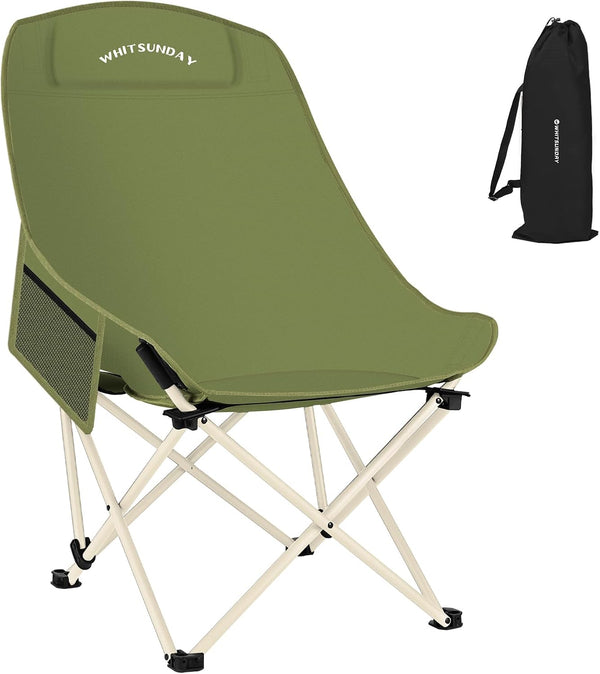 Whitsunday Camping Chair,Compact Backpacking Outdoor Chair,High Back Portable Folding Moon Chair for