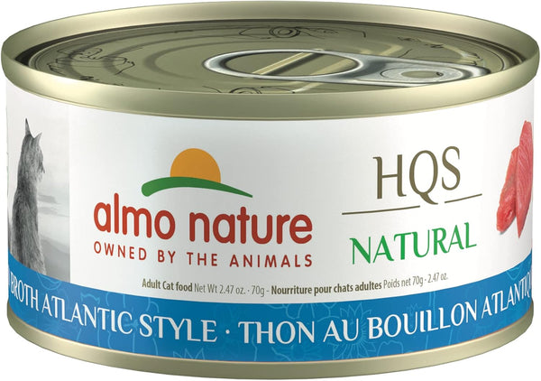 almo nature HQS Natural Tuna Atlantic Style, Grain Free, Additive Free, Adult Cat Canned Wet Food