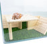 FlidRunest Wooden Large Hermit Crab W-Shaped Cave for Tank, Natural Hermit Crab