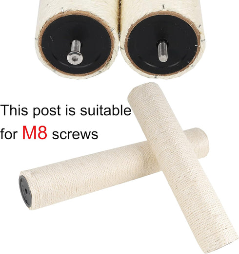 Dimaka Cat Scratching Post Replacement Pole - Cardboard and Sisal, 13.4in, 34cm